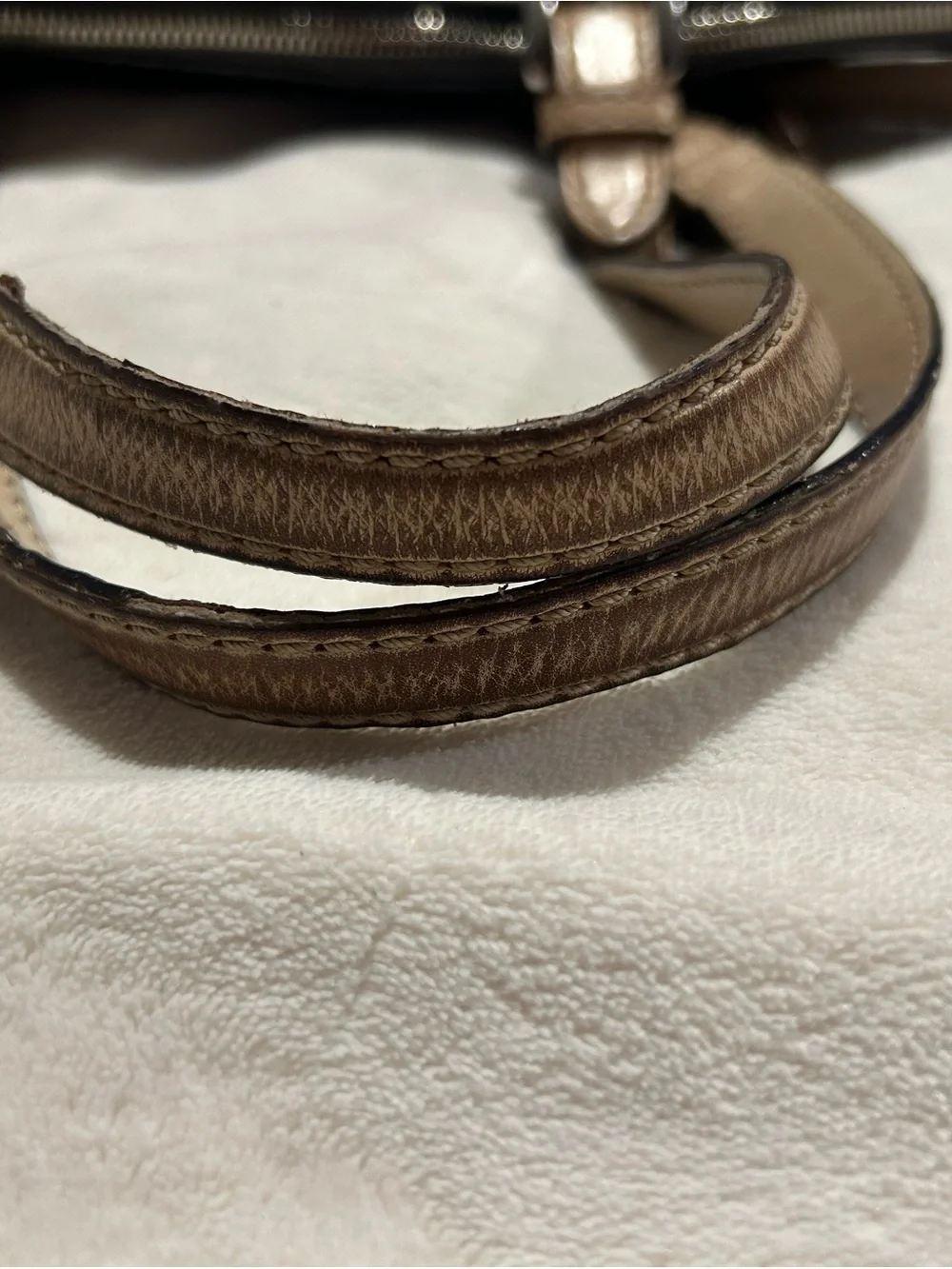 Michael Kors metallic Shoulder Bag with Beige Accents